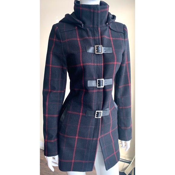 Le Chateau Buckle Peacoat Detachable Hood Small - Picture 1 of 8